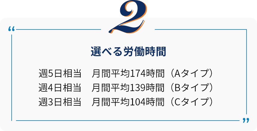 選べる労働時間